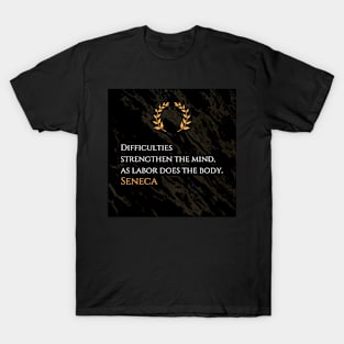 Seneca's Insight: Resilience Through Adversity T-Shirt